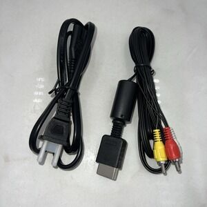 Sony PlayStation AV Cable & Power Cord PS1 PS2 FAT PS3 SLIM